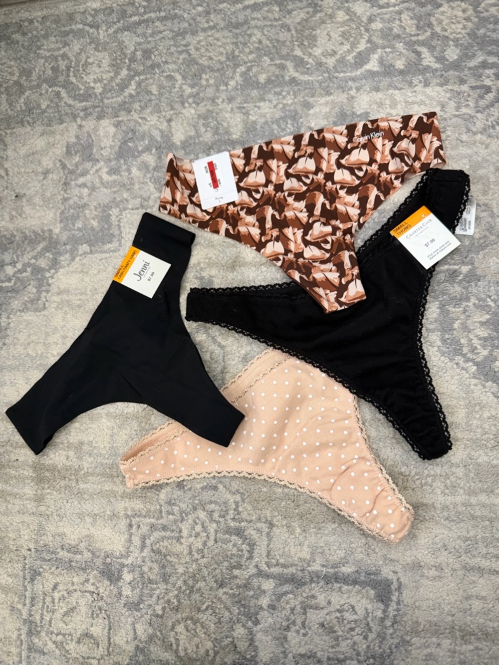 Calvin Klein, Jenni and Charter Club Thongs bundle
